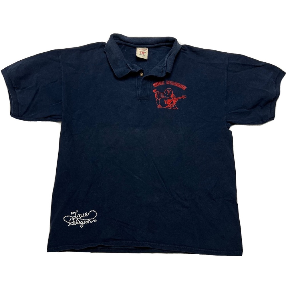 RARE Early 2000s Y2K Vintage True Religion Polo Shirt Size Large